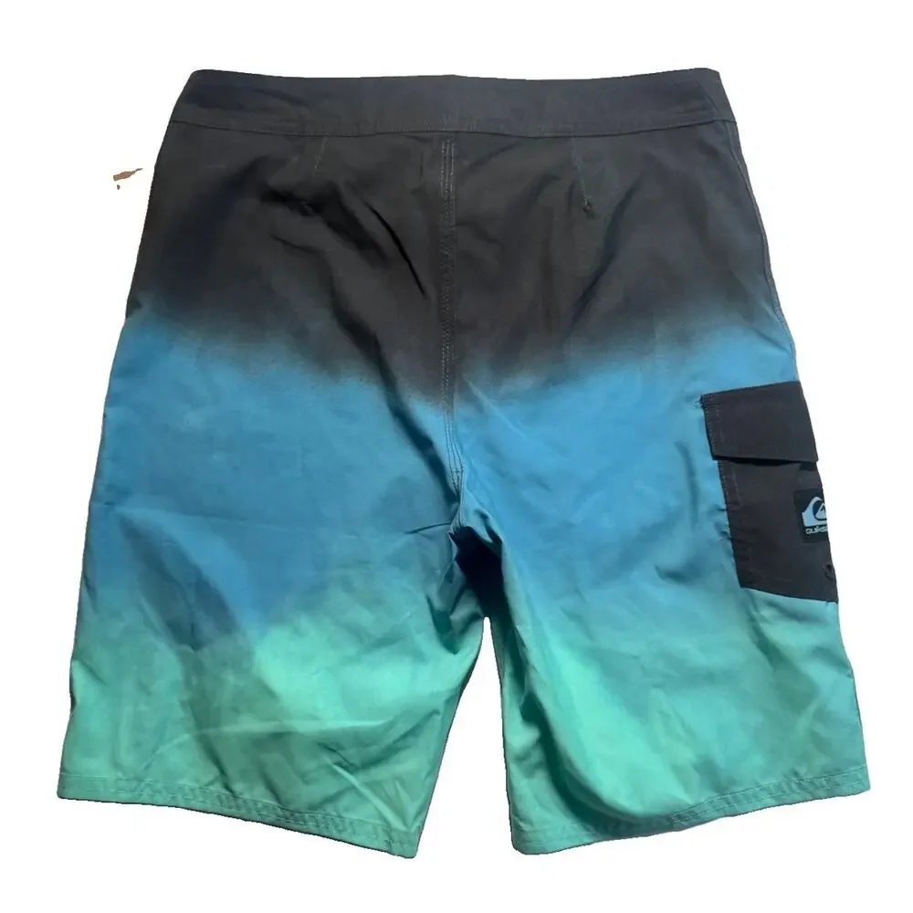 Quiksilver Boardshorts 29 18 Mens Turquoise Ombre Swim Trunks NWT
